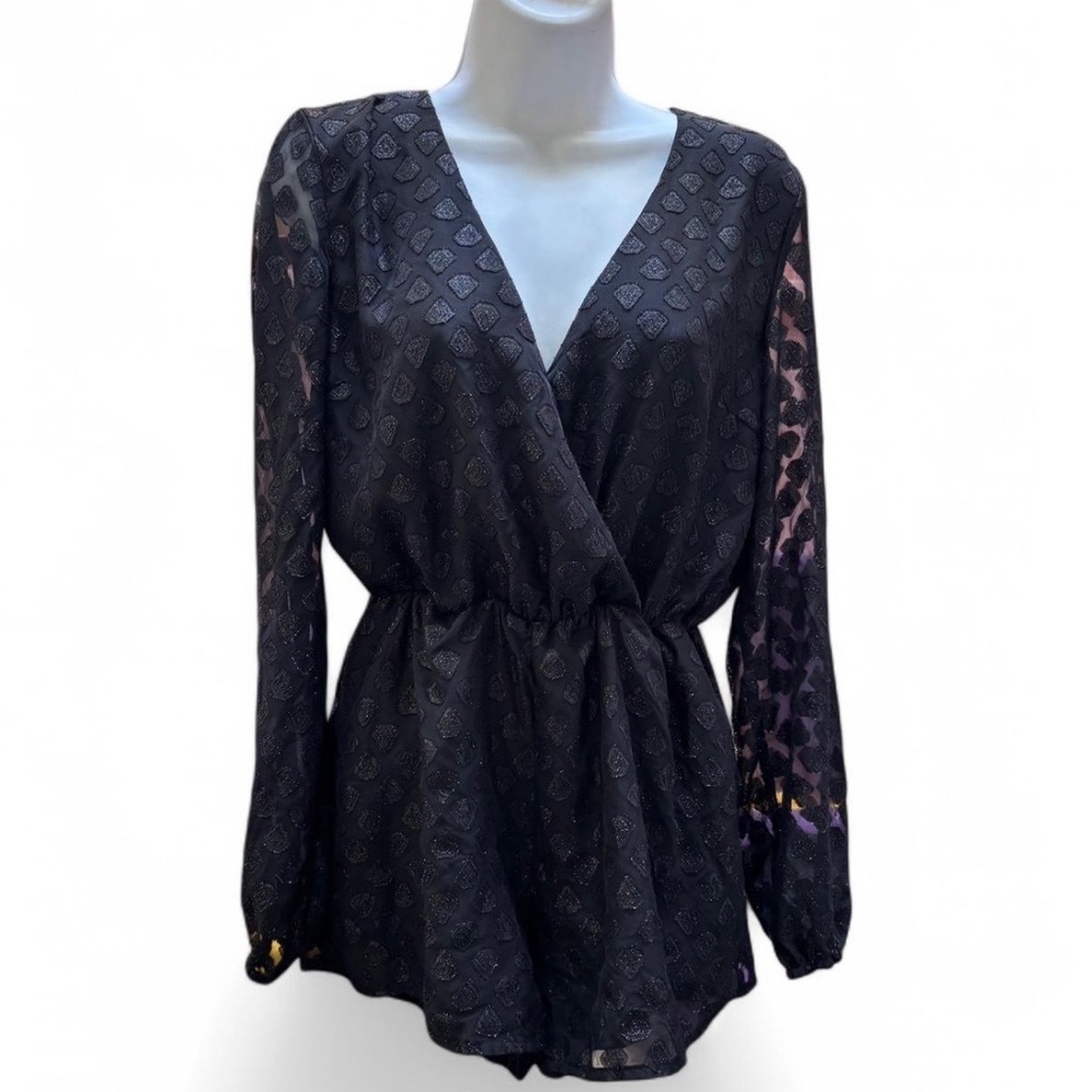 Black Sheer Romper, Goth Romper, Grunge Romper, Sheer Romper, Goth Glam Romper